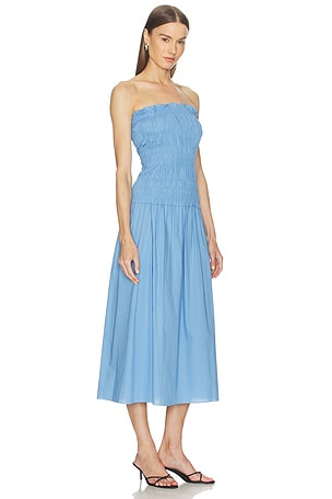 FAITHFULL THE BRAND Amalita Midi Dress in Blue