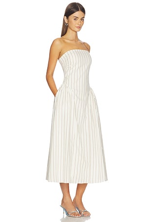 FAITHFULL THE BRAND Benetta Midi Dress in Lemon