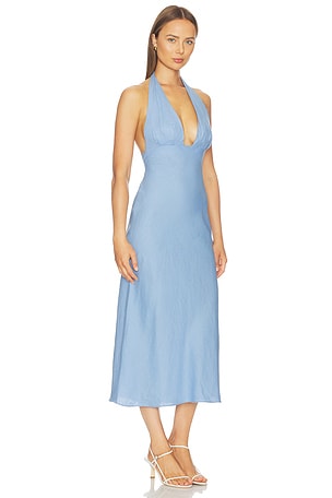 FAITHFULL THE BRAND Marita Midi Dress in Baby Blue