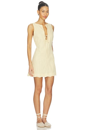 FAITHFULL Alondra Mini Dress in Lemon
