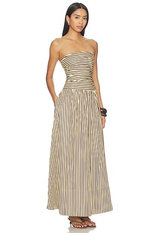 FAITHFULL Vera Maxi Dress in Chocolate