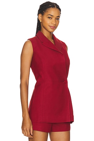 FAITHFULL THE BRAND Florine Blazer in Red