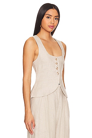 FAITHFULL THE BRAND Stanze Vest in Beige