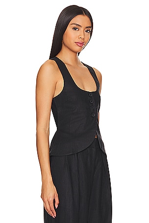 FAITHFULL THE BRAND Stanze Vest in Black