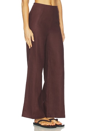 FAITHFULL THE BRAND Syna Pant in Brown