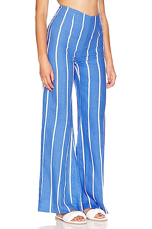 FAITHFULL THE BRAND La Plage De Mau Pant in Blue