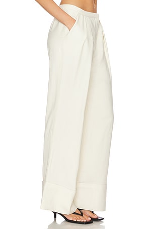 FAITHFULL THE BRAND Soleil Trouser in Ivory