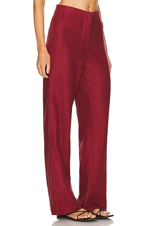 FAITHFULL THE BRAND Lulea Pant in Burgundy