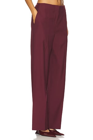 FAITHFULL THE BRAND Emilie Trouser in Burgundy
