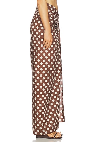 FAITHFULL THE BRAND Lomas Pareo Skirt in Chocolate