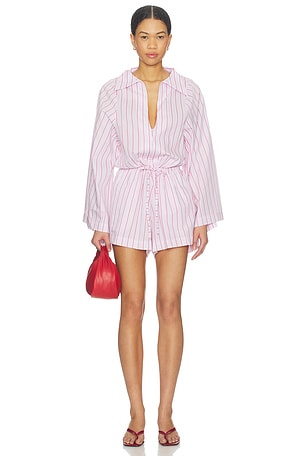 FAITHFULL THE BRAND Aksel Playsuit in Pink