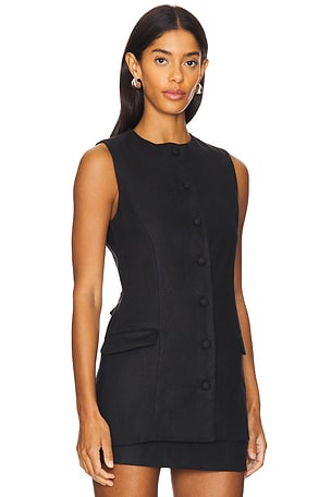 FAITHFULL THE BRAND Jane Vest in Black