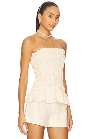 FAITHFULL THE BRAND Iris Top in Cream. Size XS. Also