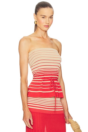 Faithfull the brand top sen tirantes casia en color Beige,Rojo