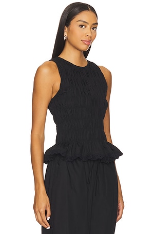 FAITHFULL THE BRAND Thea Top in Black. Size XS. Also