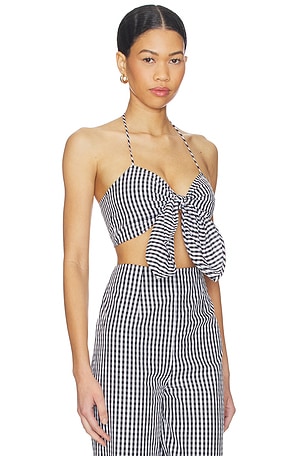 FAITHFULL THE BRAND Onda Top in Black,White