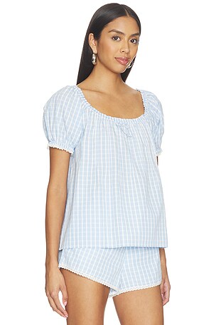 FAITHFULL THE BRAND Lonny Top in Baby Blue