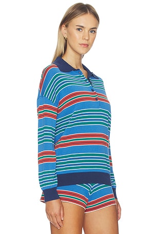 FAITHFULL Harlow Oversized Polo in Blue