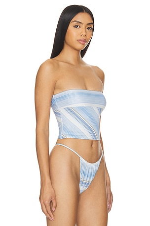 FAITHFULL THE BRAND Jean Swim Top in Baby Blue