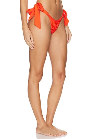 FAITHFULL THE BRAND Costa Bikini Bottom in Red