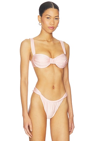 FAITHFULL THE BRAND Sol Bikini Top in Blush