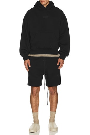 Fear of God ESSENTIALS Soccer Fleece Shorts in Black