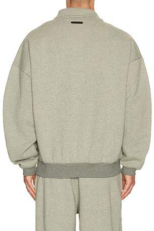 Fear of God ESSENTIALS Signature 90's Polo Sweatshirt in Grey