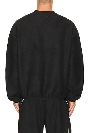 Fear of God ESSENTIALS Signature Modern Crewneck Sweatshirt in Black