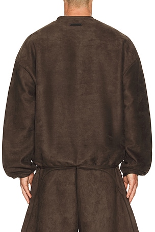 Fear of God ESSENTIALS Signature Modern Crewneck Sweatshirt in Brown