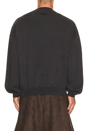 Fear of God ESSENTIALS Campus 90's Crewneck Sweatshirt in Black