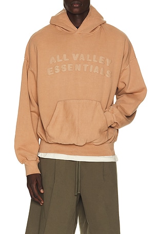 Fear of God ESSENTIALS 90's Hoodie in Brown. Size S. Also