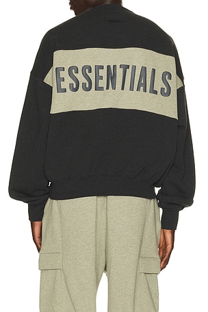 Fear of God ESSENTIALS Cropped Relaxed Panelled Sweatshirt in Grey