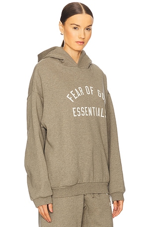 Fear of God ESSENTIALS Fleece Hoodie in Taupe