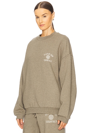 Fear of God ESSENTIALS Fleece Crewneck in Taupe