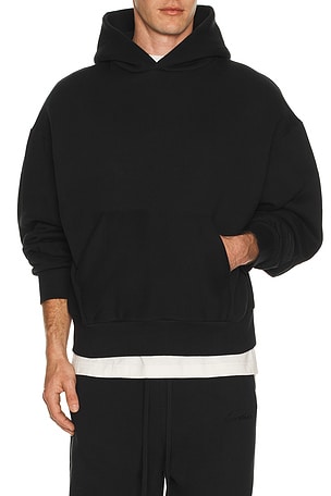 Fear of God ESSENTIALS Fleece Hoodie in Black