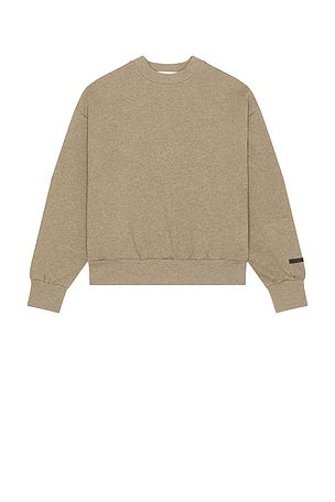 Fear of God ESSENTIALS Classic Fit Fleece Crewneck in Grey