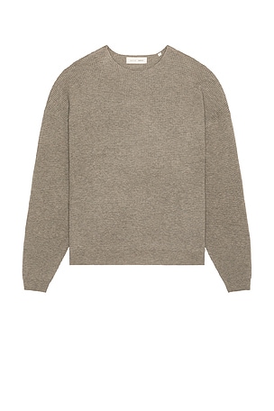 Waffle Long Sleeve Crewneck Sweater Fear of God ESSENTIALS