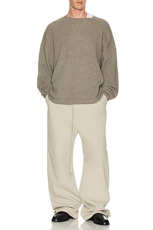 Waffle Long Sleeve Crewneck Sweater Fear of God ESSENTIALS