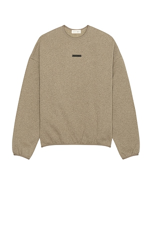 Fear of God ESSENTIALS Modern Fit Fleece Crewneck in Grey