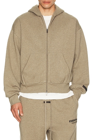 Fear of God ESSENTIALS Classic Full Zip Up Hoodie in Grey. Size S. Also