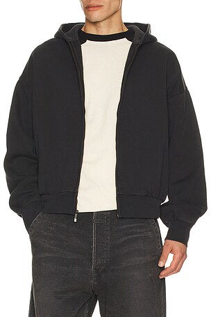 Fear of God ESSENTIALS Classic Full Zip Hoodie in Black