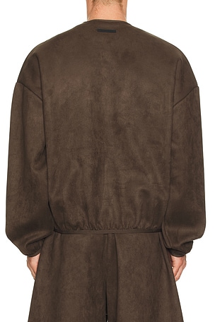 Fear of God ESSENTIALS Modern Crewneck Sweatshirt in Brown