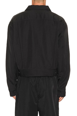 Fear of God ESSENTIALS Trucker Jacket in Black