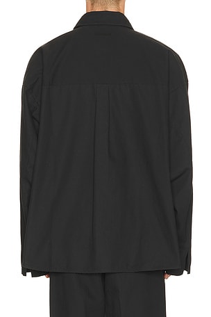 Fear of God ESSENTIALS Overshirt in Black. Size XS. Also