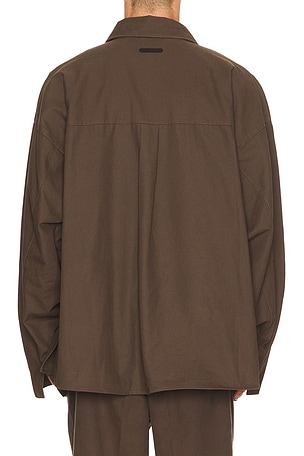 Fear of God ESSENTIALS Overshirt in Brown