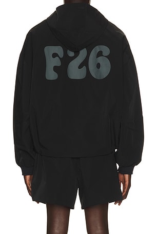 Fear of God ESSENTIALS Full Zip Hooded Anorak in Black