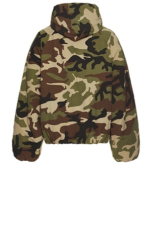 Fear of God ESSENTIALS Military Nylon Hooded Jacket in Army