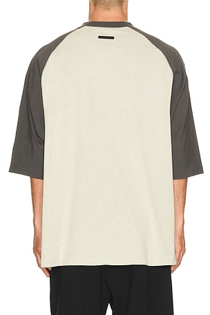 Fear of God ESSENTIALS Signature Baseball Tee in Grey