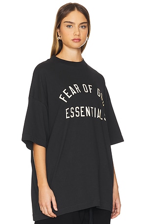 Fear of God ESSENTIALS Jersey Crewneck Tee in Black
