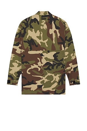 Fear of God ESSENTIALS Military Nylon Overshirt in Green